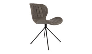 Chair Omg Leatherlook Grey Zuiver