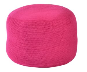 Borek Poef Crochette 53 cm Rond Fuchsia