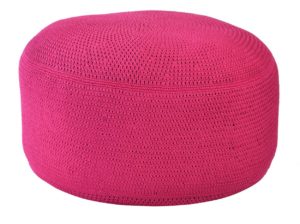 Borek Poef Crochette 80 cm Rond Fuchsia