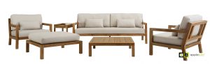 Apple Bee Loungesets Olive Teak 4-Delig