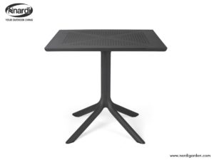 Nardi Tuintafel Clip 80x80 cm Antraciet