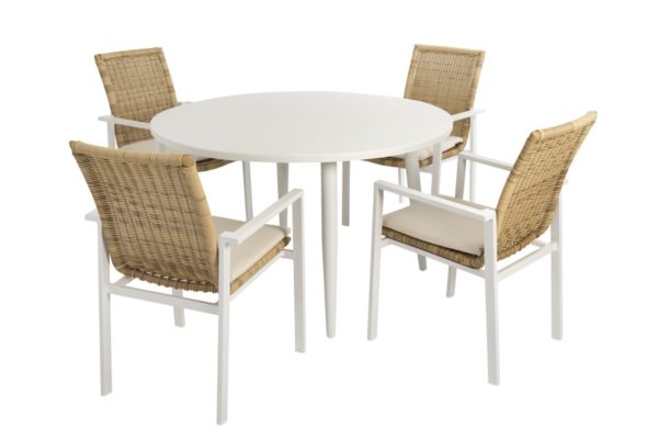 Beach 7 Diningset Belize Nature Coppa 125 cm Rond