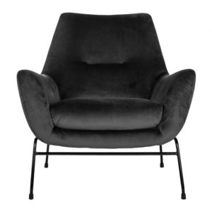 mysons chevy fauteuil velvet antraciet