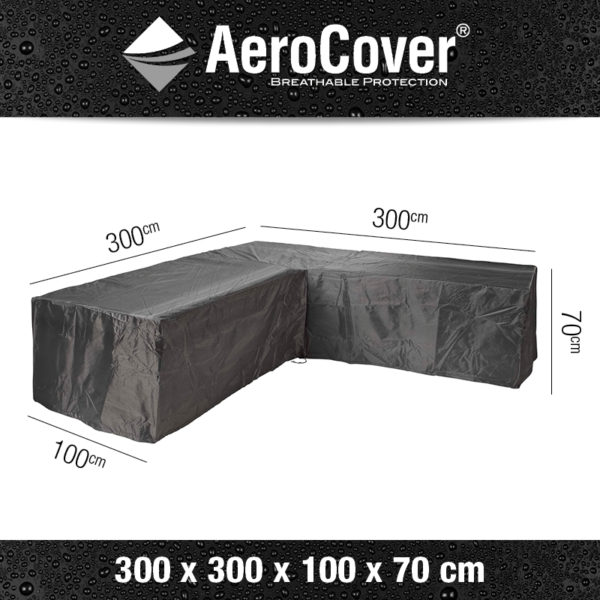 Aerocover Loungesethoes L-Shape 300x300x100x70 7943