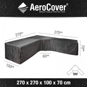 Aerocover Loungesethoes Trapeze L-Vorm 270x270x100x70 7951