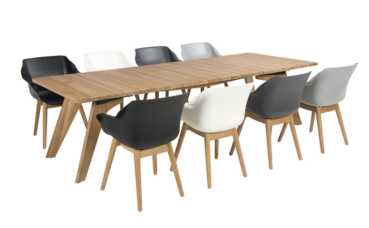 Verplaatsbaar ingenieur Besluit Beach 7 Tuinset Sophie Teak Multicolor 9-Delig Bo - Vivaldi XL Zevenaar