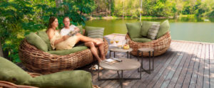 Wicker tuinbanken