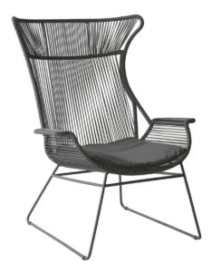 Borek Silves Wing Chair Rope Dark Grey