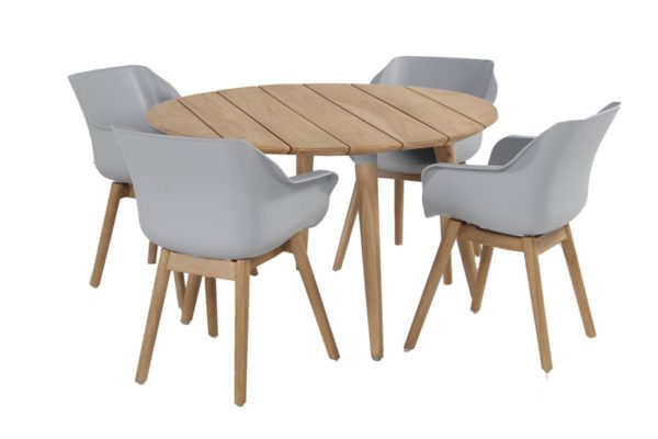 Hartman Tuinset Sophie Teak Misty Grey 5-Delig