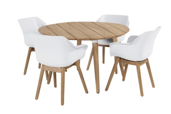 Hartman Tuinset Sophie Sophie Teak 5-delig Wit