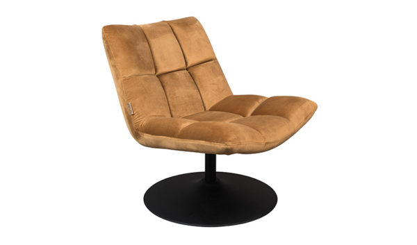 Dutchbone Bar lounge chair velvet golden brown