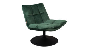 Dutchbone Bar lounge chair velvet green