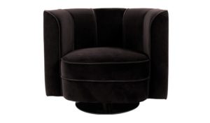 Dutchbone Flower fauteuil zwart