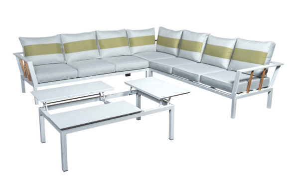 Beach7 Hoek Loungeset Central Aluminium Teak