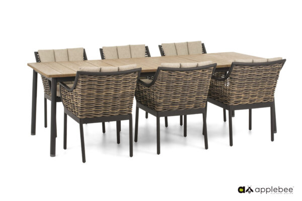 Apple Bee Dining Tuinset Milou Teak 7-Delig