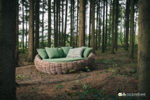 Wicker ligbedden