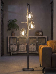 Lampoon vloerlamp oud zilver