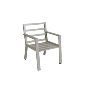Borek Diningstoel Viking Aluminium Pearl Grey