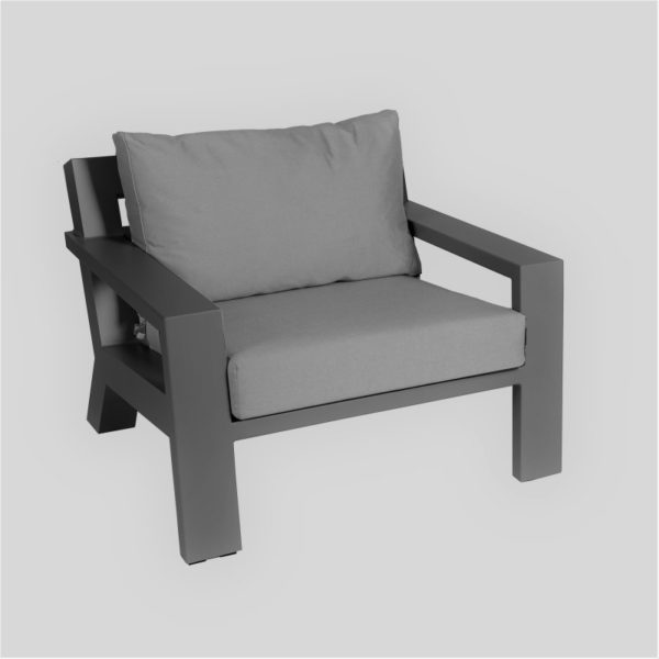 Borek Lounge Chair Viking Aluminium Antraciet