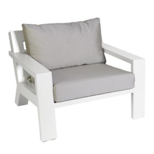 Borek Lounge Chair Viking Aluminium White