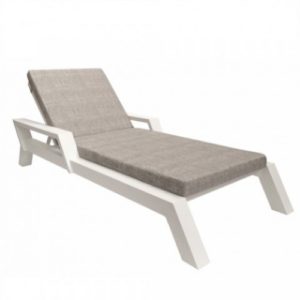 Borek Lounger Viking Aluminium White