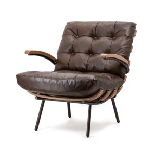 Eleonora Bastiaan fauteuil donkerbruin