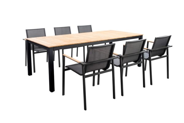 Yoi Diningset Arashi Mizu 7-Delig Black