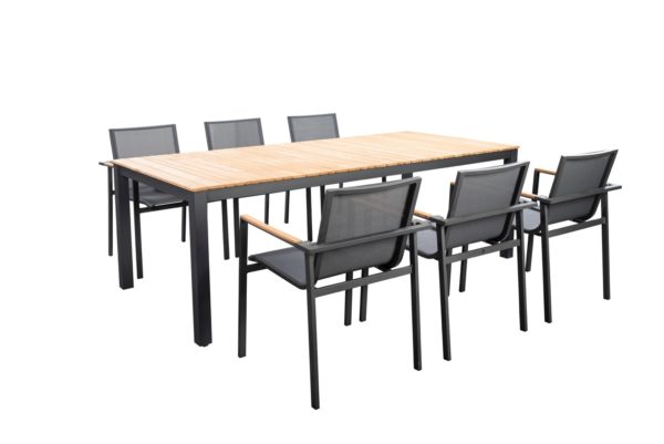 Yoi Diningset Arashi Mizu 7-Delig Dark Grey