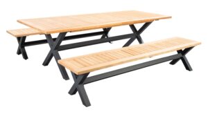 Yoi Diningset Wakai 3-Delig Dark Grey