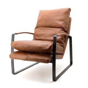 Eleonora Lex fauteuil cognac vintage leer