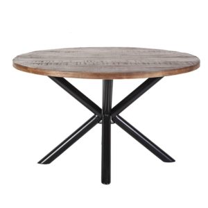 Eleonora eettafel rond 130 cm met kruispoot