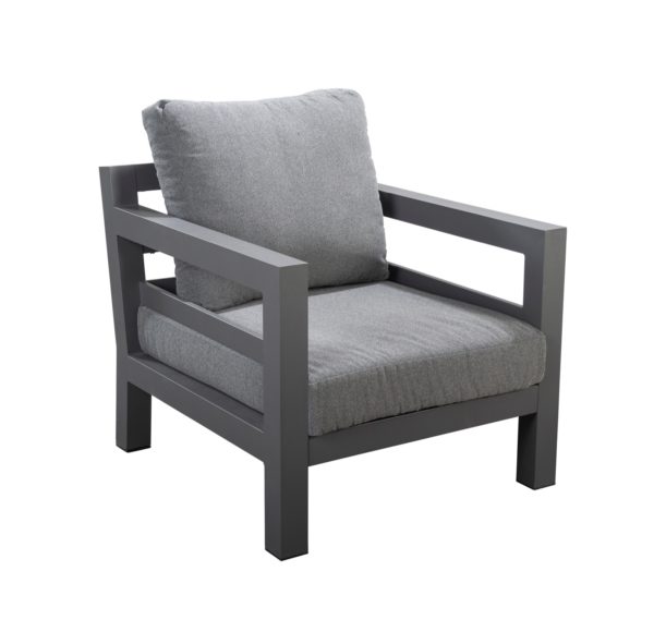 Yoi Loungechair Midori Aluminium Dark Grey Mixed Grey