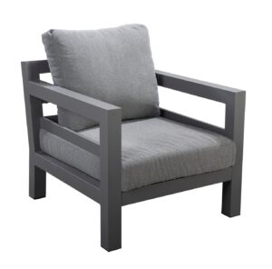 YOI Loungechair Midori Aluminium Dark Grey Mixed Grey