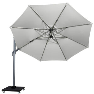 Platinum Zweefparasol Challenger-Marbella T2 350 Light Grey