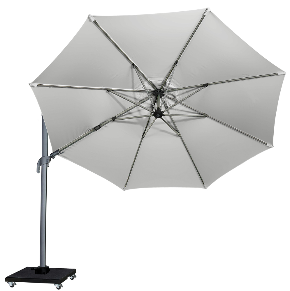 Zweefparasol Marbella T2 350 Light Grey - Vivaldi Xl Zevenaar