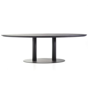 Eleonora eettafel ovaal 300 x 120 cm zwart