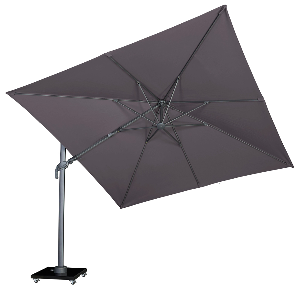 gekruld Kers Toevlucht Zweefparasol Marbella T2 3x3 Antraciet - Vivaldi XL Zevenaar