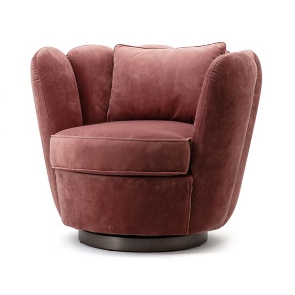 Eleonora Maria fauteuil velvet roze