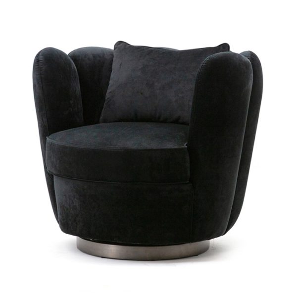 Eleonora Maria fauteuil velvet zwart
