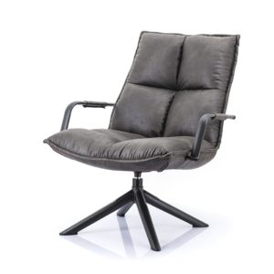 Eleonora Mitchel fauteuil Topper antraciet