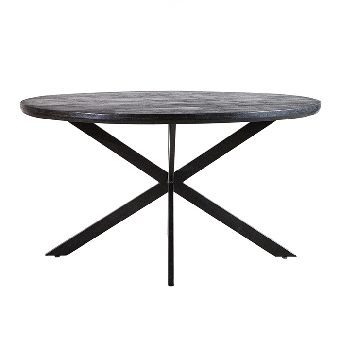 Steven eetkamertafel 140 cm rond zwart Vivaldi XL Zevenaar