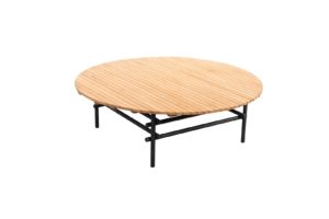 Yoi Salontafel Ki Donkergrijs Teak 106cm Rond