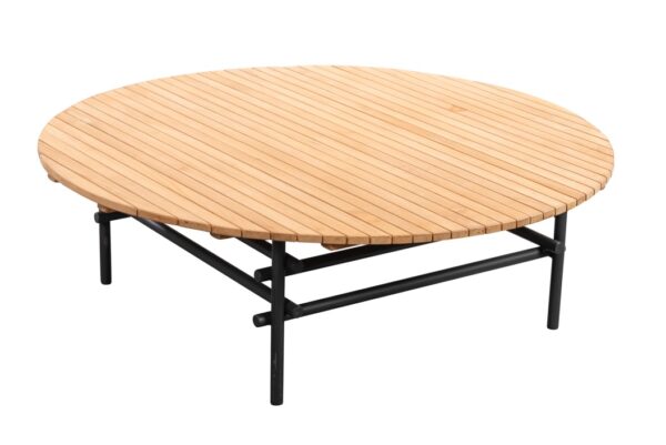 Yoi Salontafel Ki Donkergrijs Teak 106cm Rond