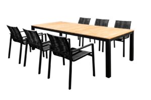 Yoi Diningset Arashi Ishi 7-Delig Black