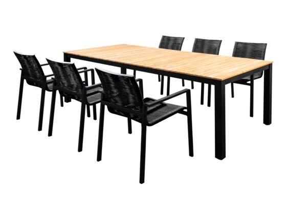 Yoi Diningset Arashi Ishi 7-Delig Black