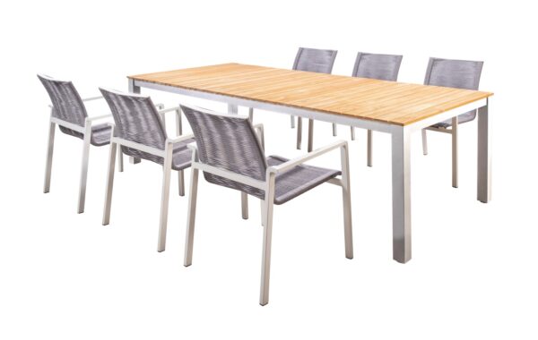 Yoi Diningset Arashi Ishi 7-Delig Light Grey