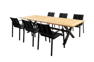 Yoi Diningset Wakai Ishi 7-Delig Black