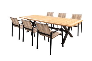 Yoi Diningset Wakai Ishi 7-Delig Natural