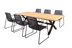 Yoi Diningset Wakai Wasabi 7-Delig Black