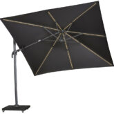 Zweefparasol Marbella Led T2 3×3 Antraciet
